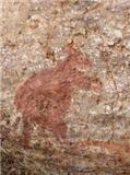 Indigenous rock painting of kangaroo